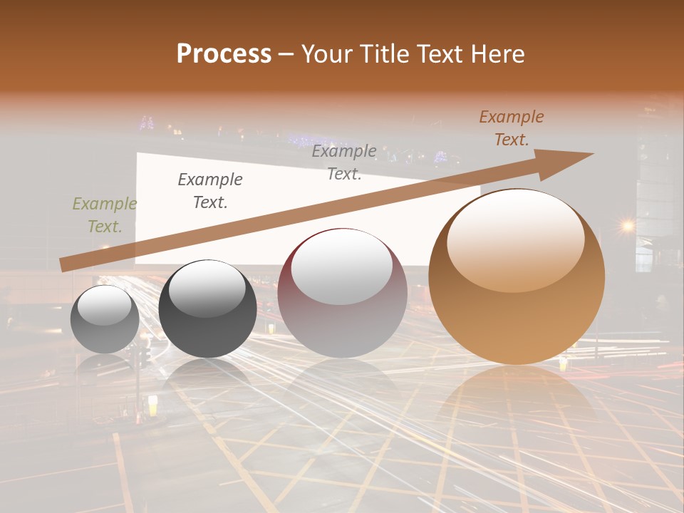 A City Street At Night With A Large Billboard In The Middle Of It PowerPoint Template