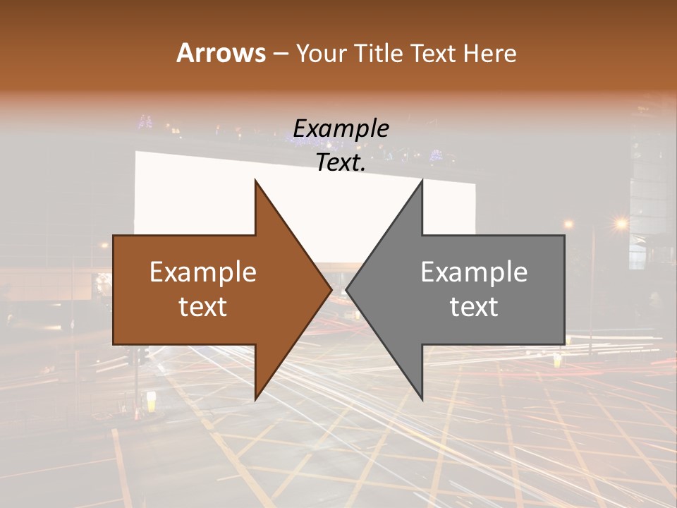 A City Street At Night With A Large Billboard In The Middle Of It PowerPoint Template