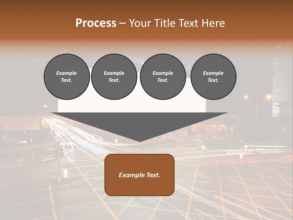 A City Street At Night With A Large Billboard In The Middle Of It PowerPoint Template