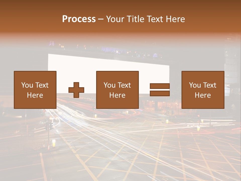 A City Street At Night With A Large Billboard In The Middle Of It PowerPoint Template