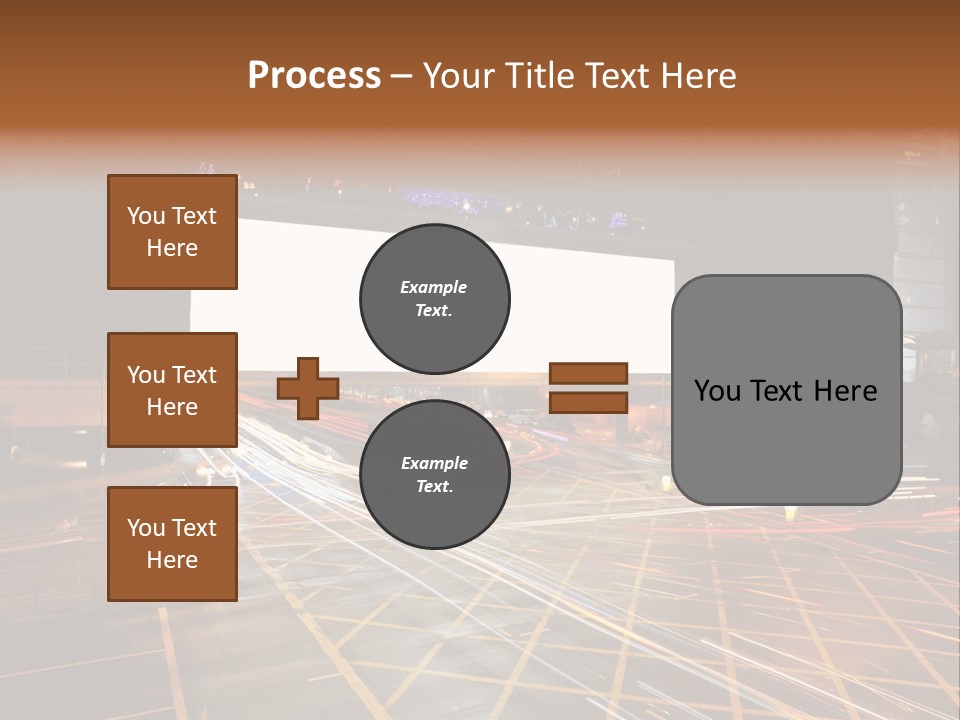 A City Street At Night With A Large Billboard In The Middle Of It PowerPoint Template