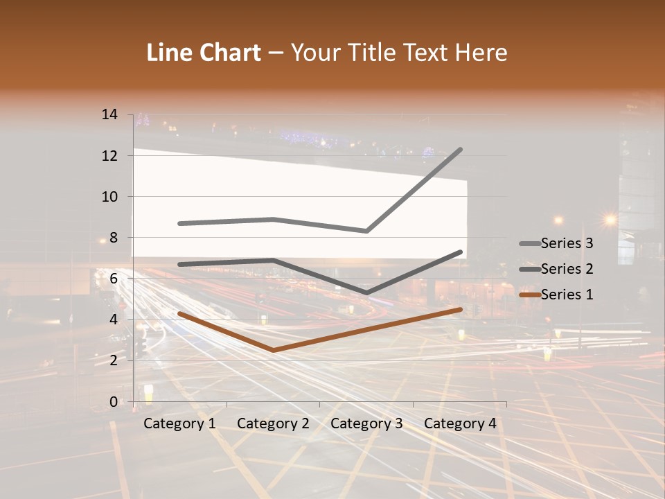 A City Street At Night With A Large Billboard In The Middle Of It PowerPoint Template