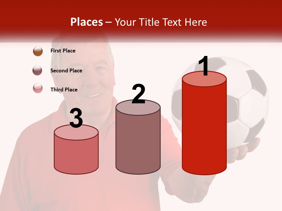 A Man Holding A Soccer Ball In His Hand PowerPoint Template