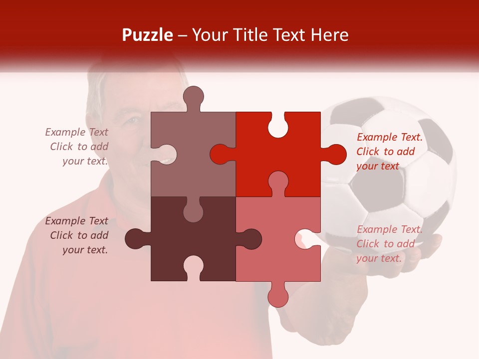 A Man Holding A Soccer Ball In His Hand PowerPoint Template