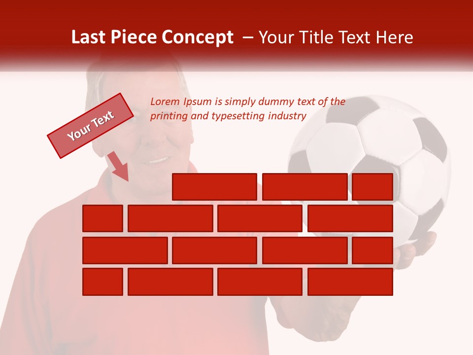 A Man Holding A Soccer Ball In His Hand PowerPoint Template