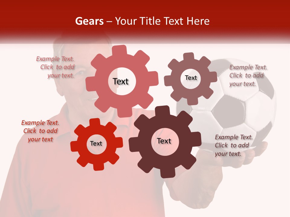 A Man Holding A Soccer Ball In His Hand PowerPoint Template