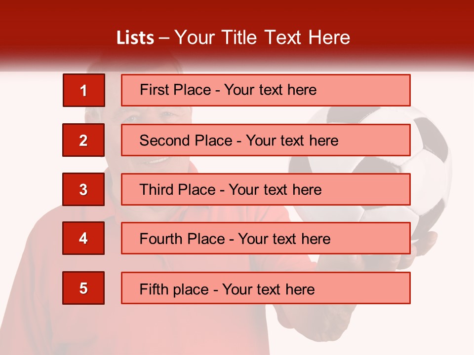 A Man Holding A Soccer Ball In His Hand PowerPoint Template