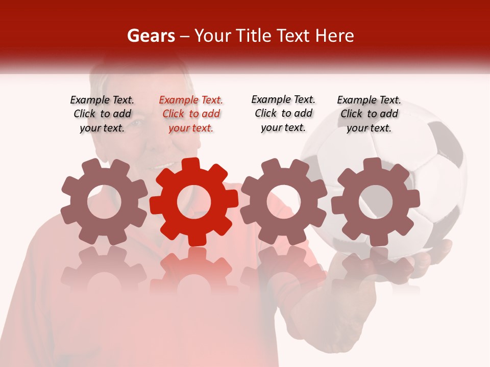 A Man Holding A Soccer Ball In His Hand PowerPoint Template