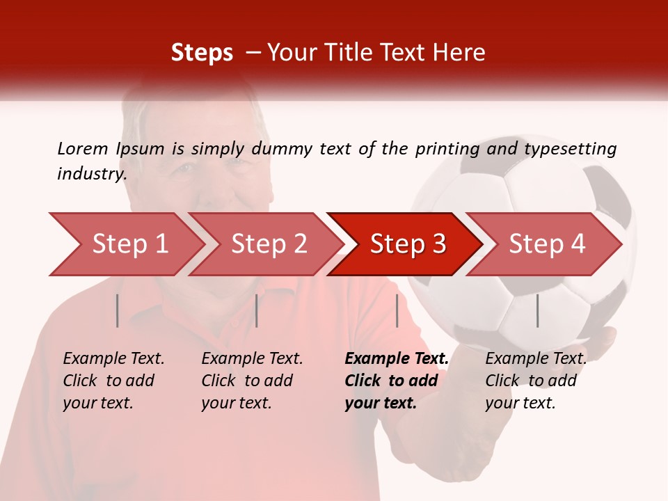 A Man Holding A Soccer Ball In His Hand PowerPoint Template