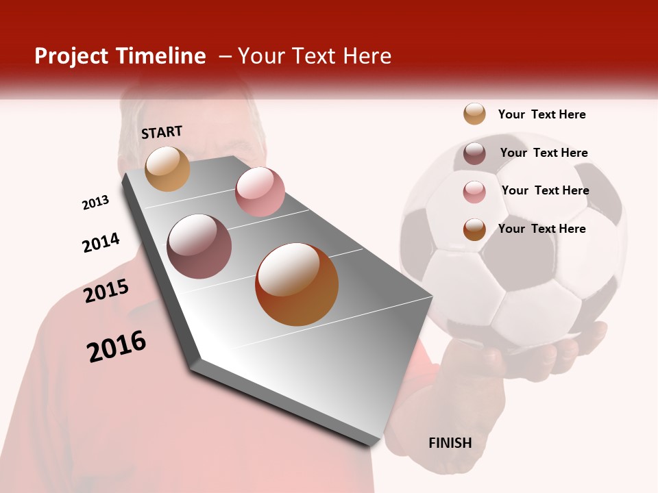 A Man Holding A Soccer Ball In His Hand PowerPoint Template