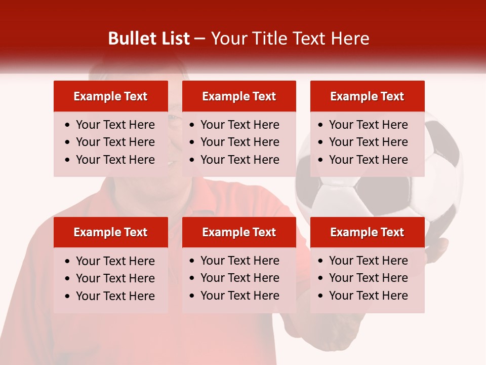 A Man Holding A Soccer Ball In His Hand PowerPoint Template