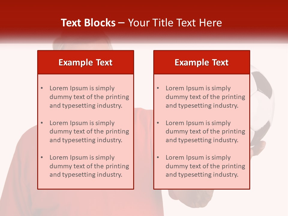 A Man Holding A Soccer Ball In His Hand PowerPoint Template