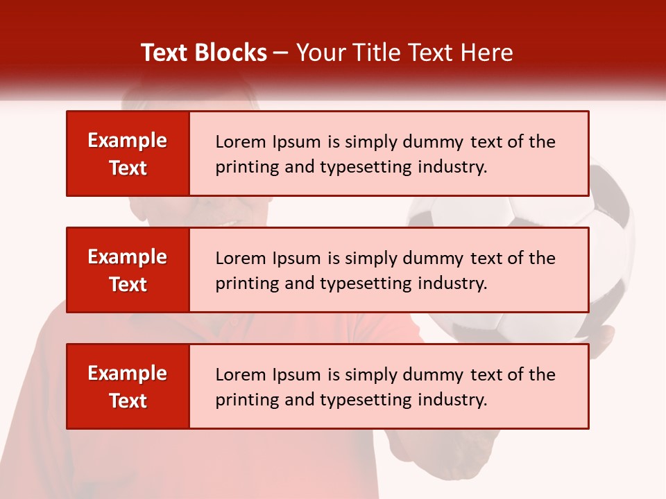 A Man Holding A Soccer Ball In His Hand PowerPoint Template