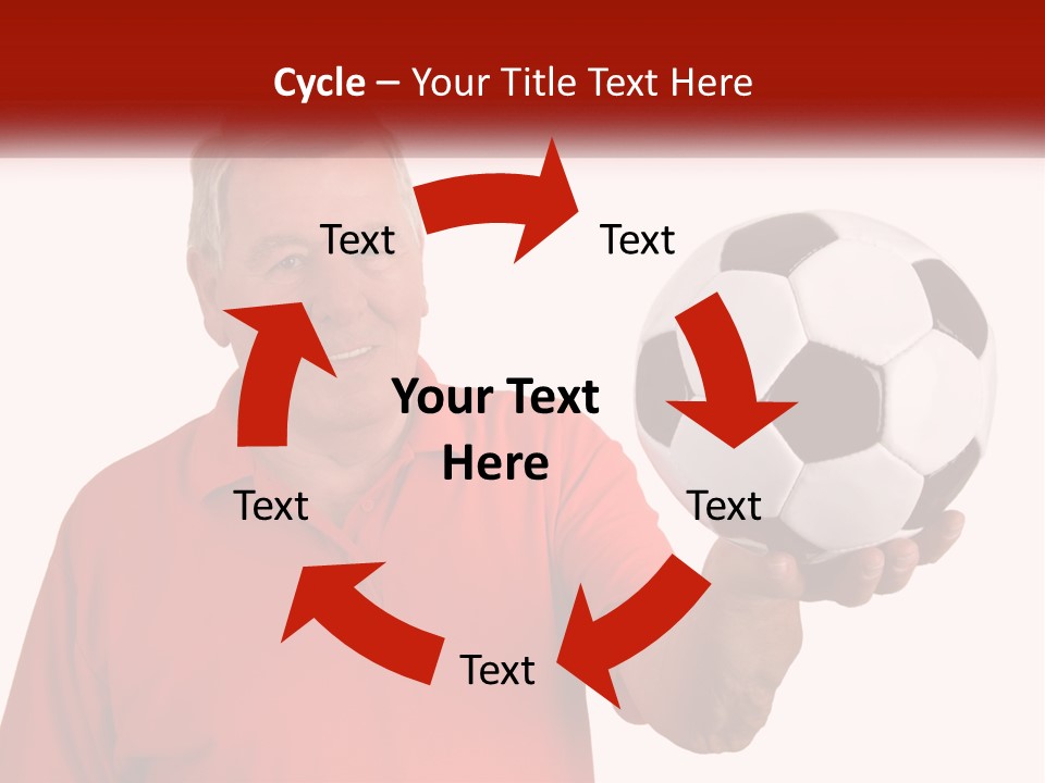 A Man Holding A Soccer Ball In His Hand PowerPoint Template