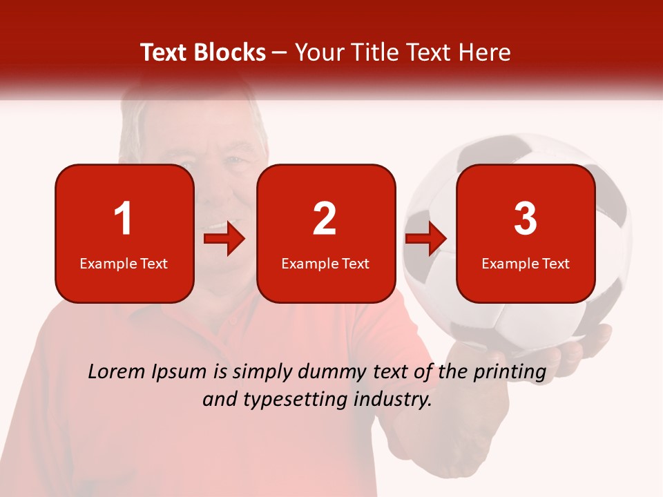 A Man Holding A Soccer Ball In His Hand PowerPoint Template