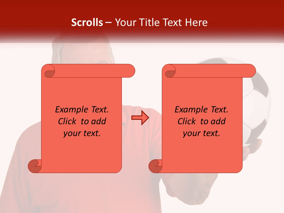 A Man Holding A Soccer Ball In His Hand PowerPoint Template