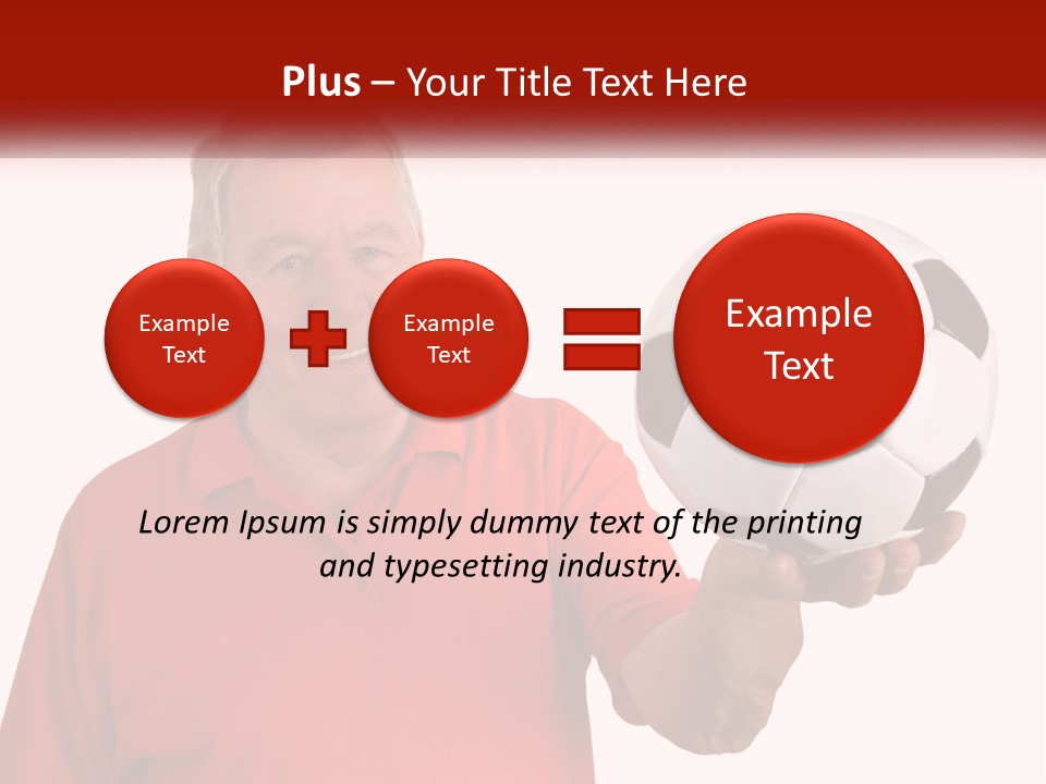 A Man Holding A Soccer Ball In His Hand PowerPoint Template