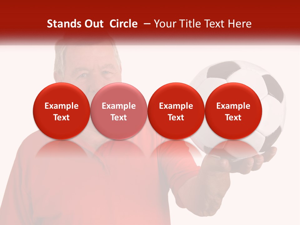 A Man Holding A Soccer Ball In His Hand PowerPoint Template