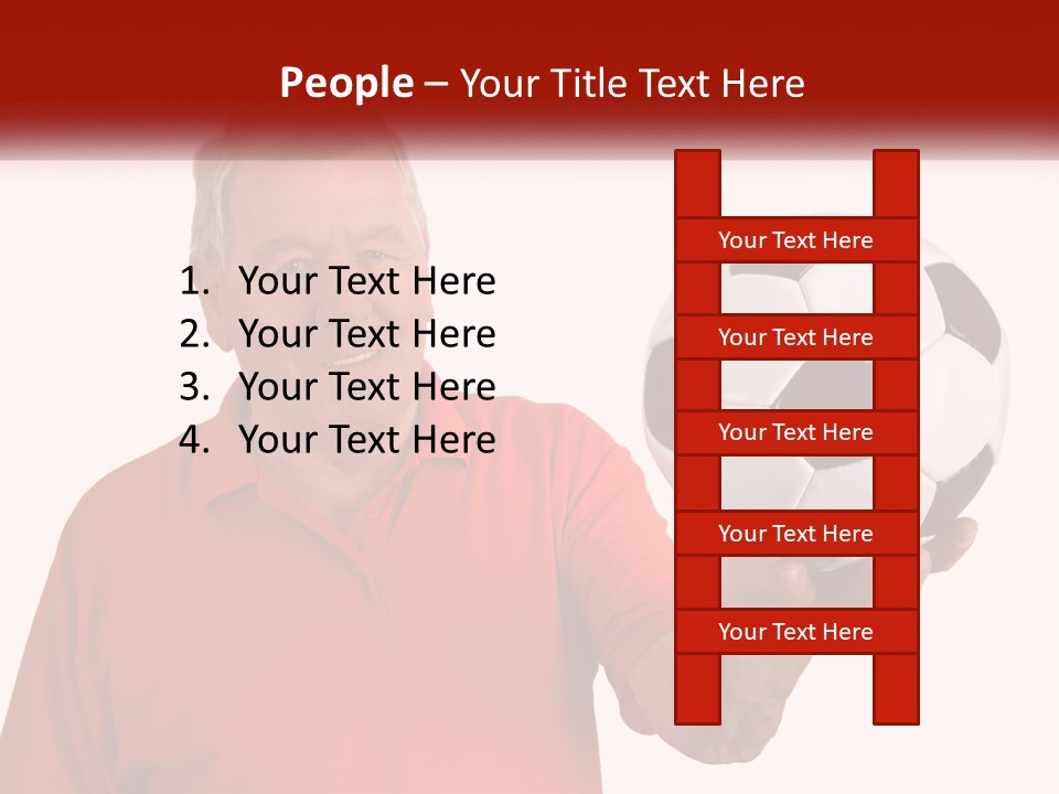 A Man Holding A Soccer Ball In His Hand PowerPoint Template