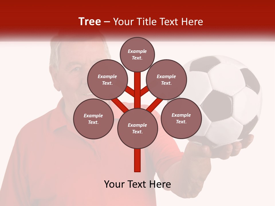 A Man Holding A Soccer Ball In His Hand PowerPoint Template