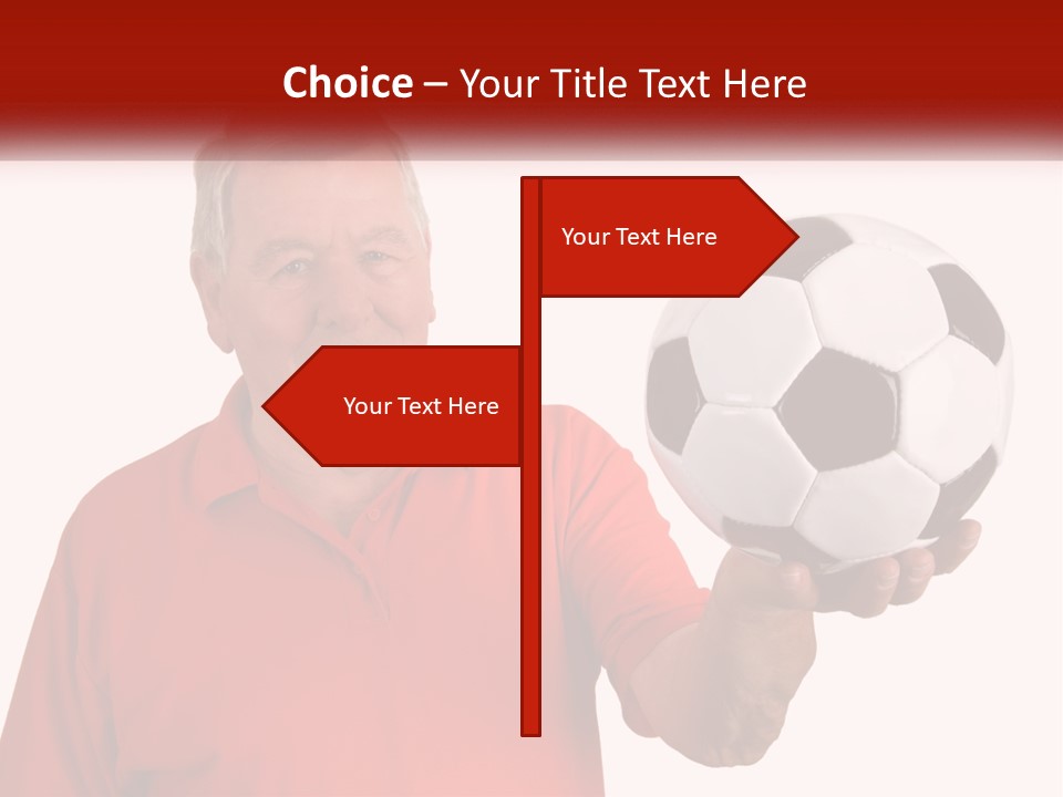 A Man Holding A Soccer Ball In His Hand PowerPoint Template