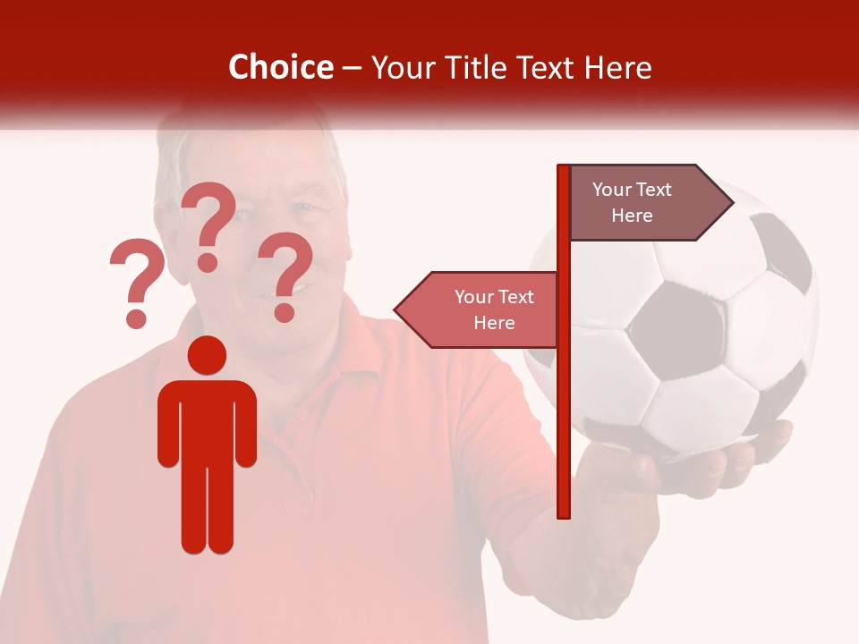A Man Holding A Soccer Ball In His Hand PowerPoint Template