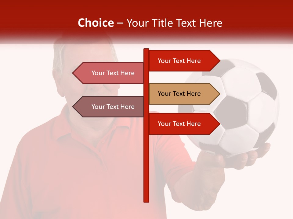 A Man Holding A Soccer Ball In His Hand PowerPoint Template