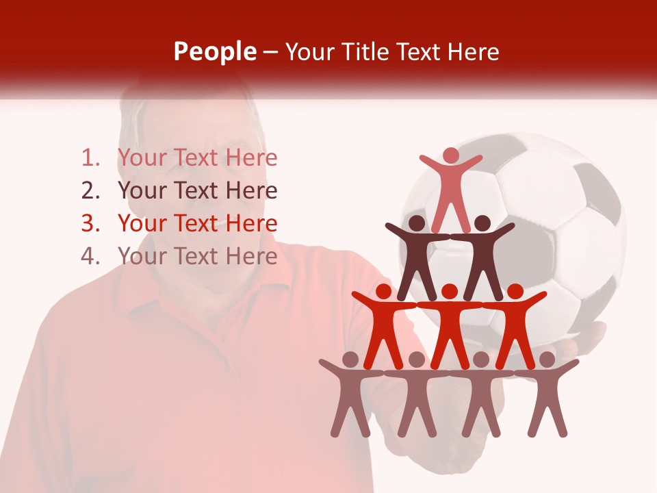 A Man Holding A Soccer Ball In His Hand PowerPoint Template