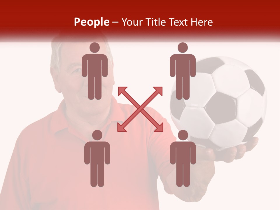 A Man Holding A Soccer Ball In His Hand PowerPoint Template
