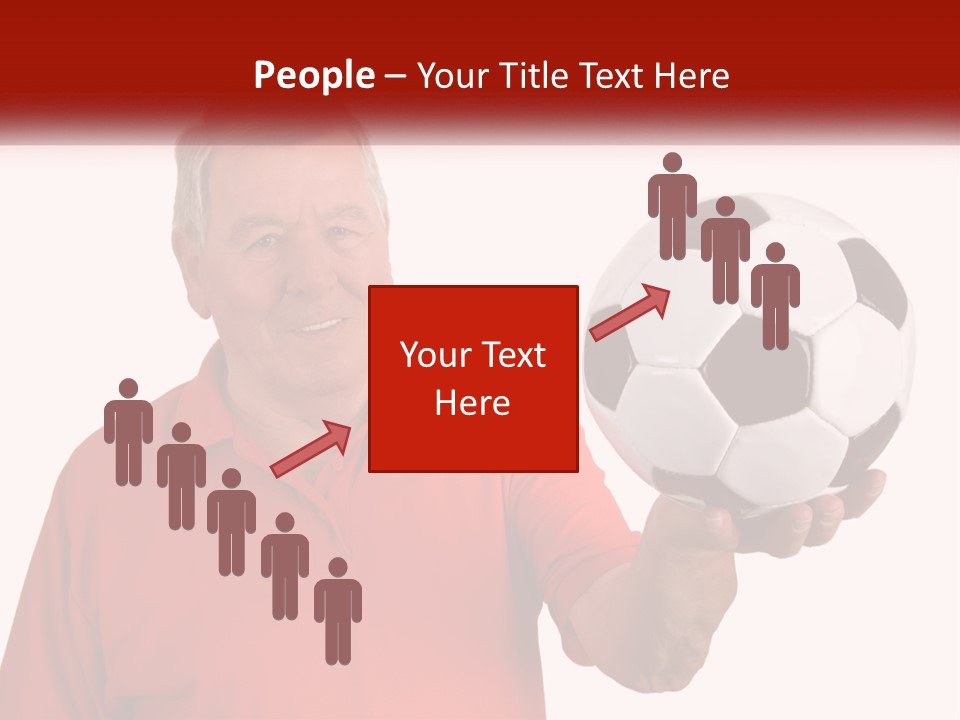 A Man Holding A Soccer Ball In His Hand PowerPoint Template