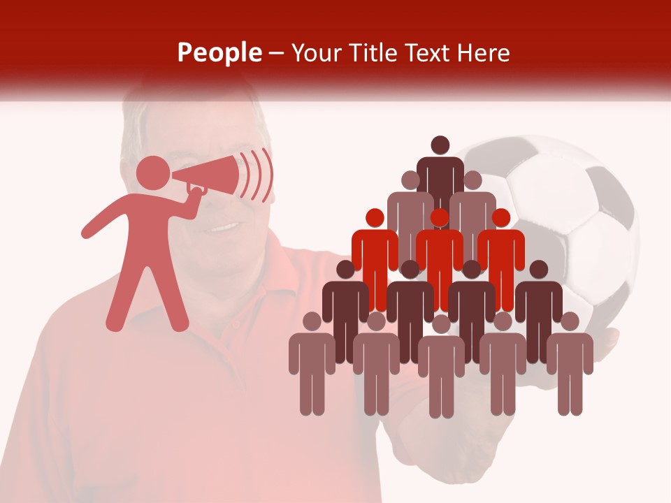 A Man Holding A Soccer Ball In His Hand PowerPoint Template