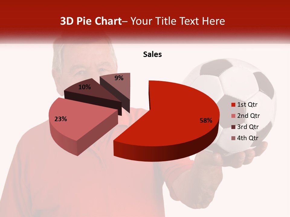 A Man Holding A Soccer Ball In His Hand PowerPoint Template