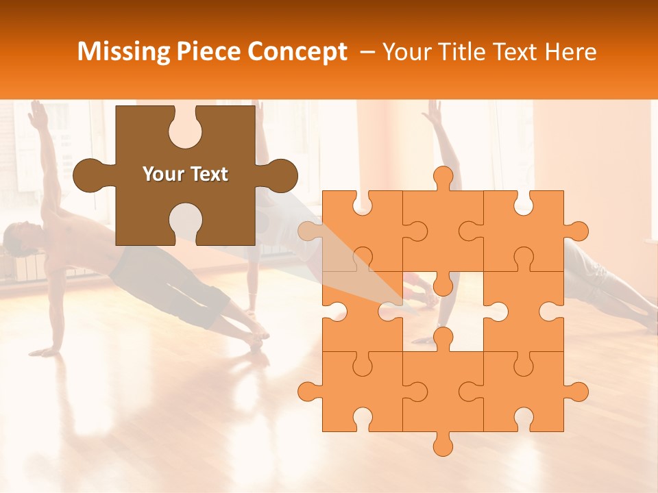 A Group Of People Doing Yoga Poses In A Room PowerPoint Template