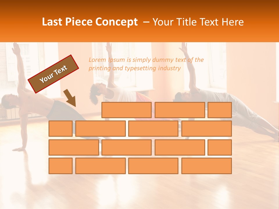 A Group Of People Doing Yoga Poses In A Room PowerPoint Template