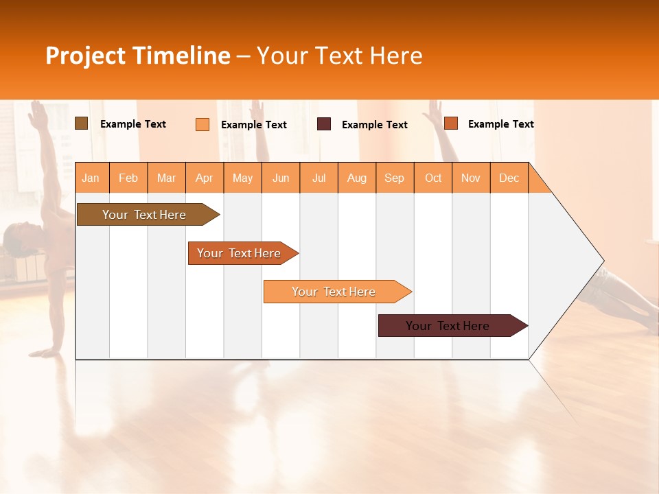 A Group Of People Doing Yoga Poses In A Room PowerPoint Template