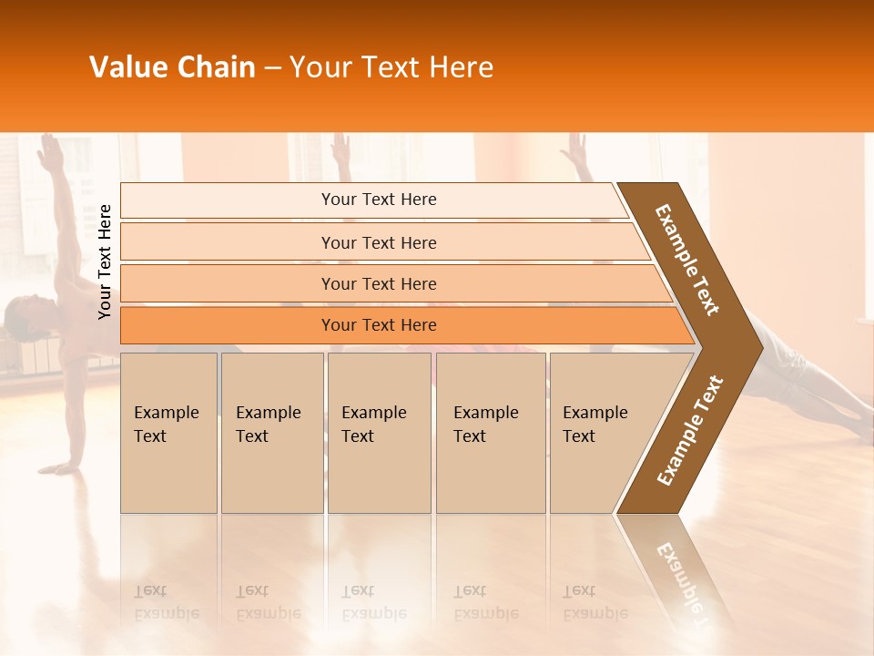 A Group Of People Doing Yoga Poses In A Room PowerPoint Template