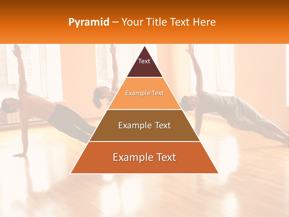 A Group Of People Doing Yoga Poses In A Room PowerPoint Template