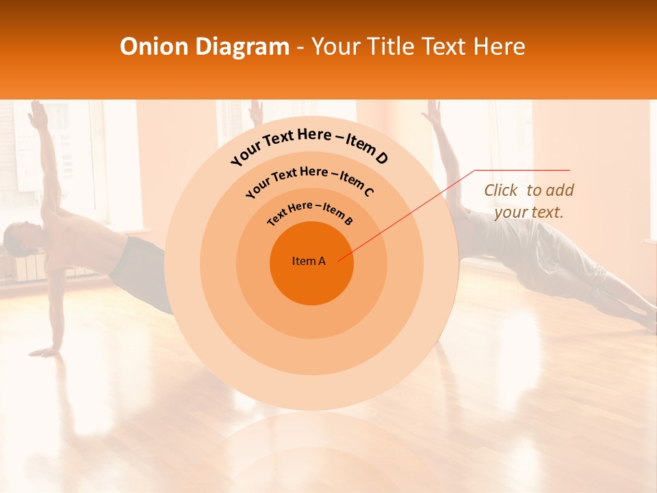 A Group Of People Doing Yoga Poses In A Room PowerPoint Template