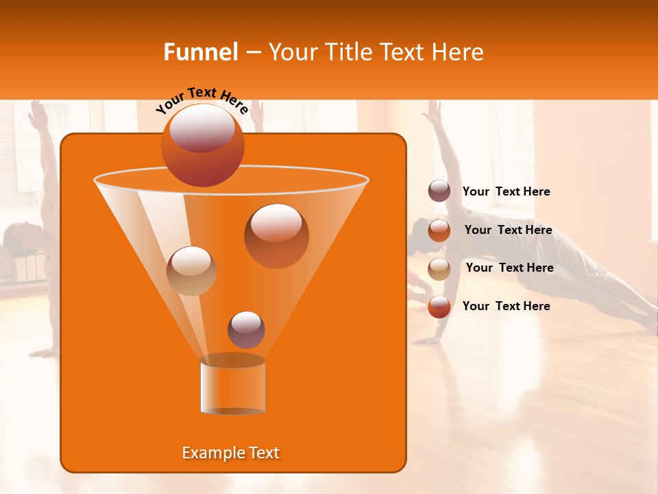 A Group Of People Doing Yoga Poses In A Room PowerPoint Template