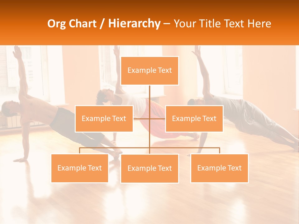 A Group Of People Doing Yoga Poses In A Room PowerPoint Template