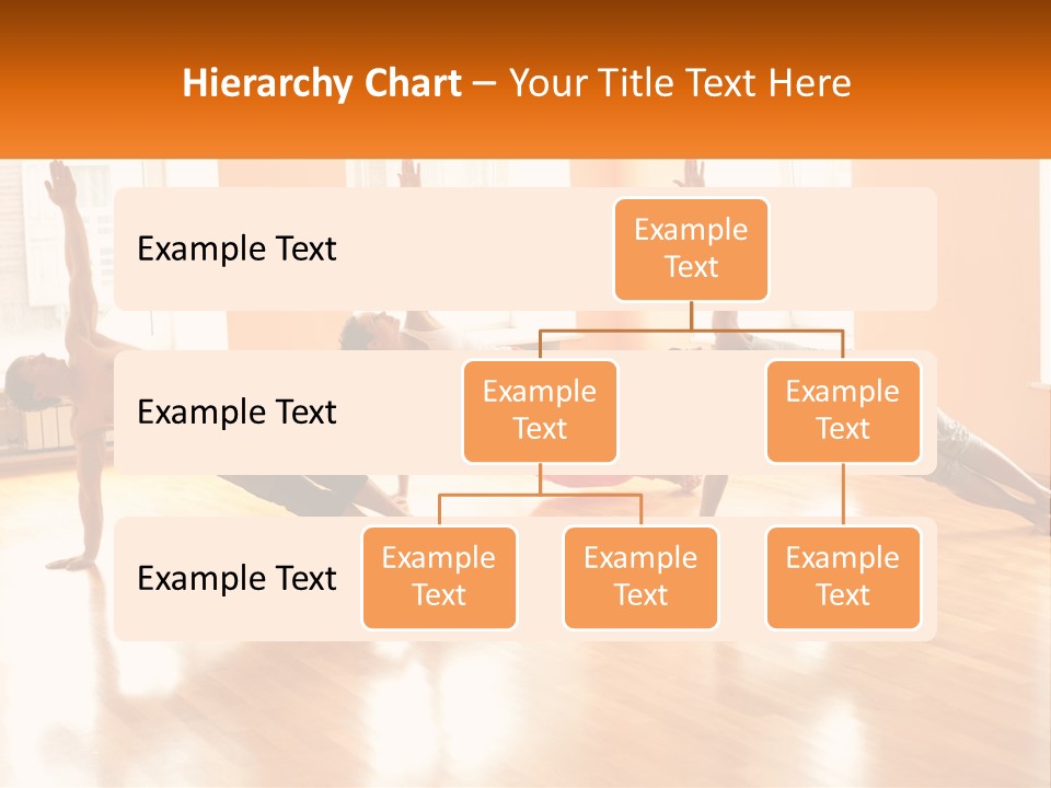 A Group Of People Doing Yoga Poses In A Room PowerPoint Template