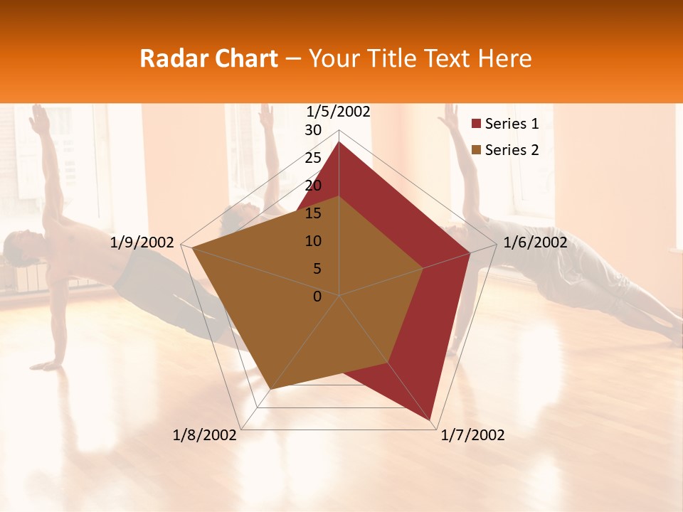 A Group Of People Doing Yoga Poses In A Room PowerPoint Template