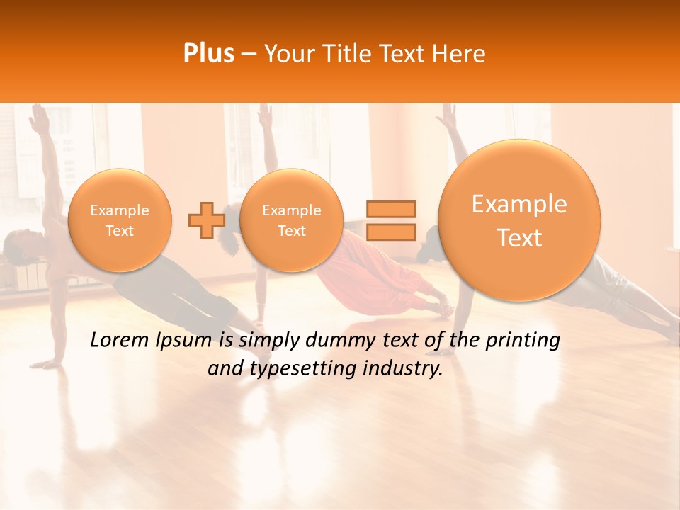 A Group Of People Doing Yoga Poses In A Room PowerPoint Template