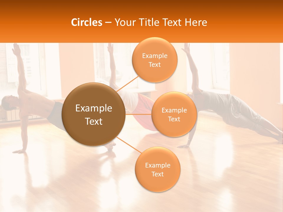A Group Of People Doing Yoga Poses In A Room PowerPoint Template