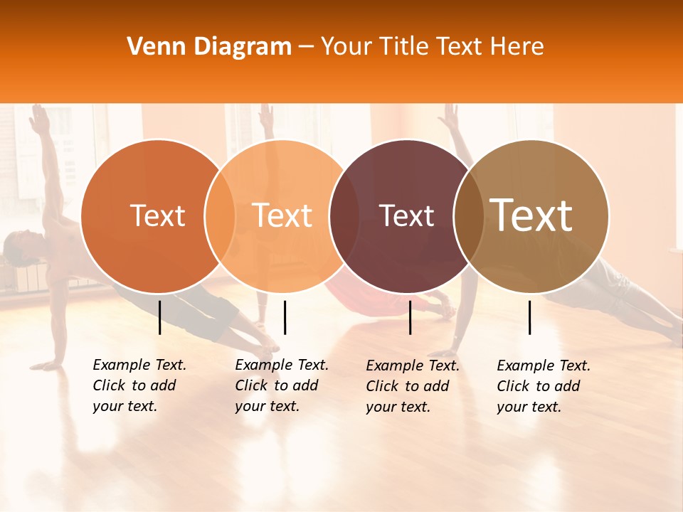 A Group Of People Doing Yoga Poses In A Room PowerPoint Template