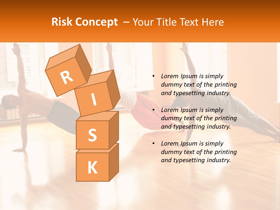 A Group Of People Doing Yoga Poses In A Room PowerPoint Template