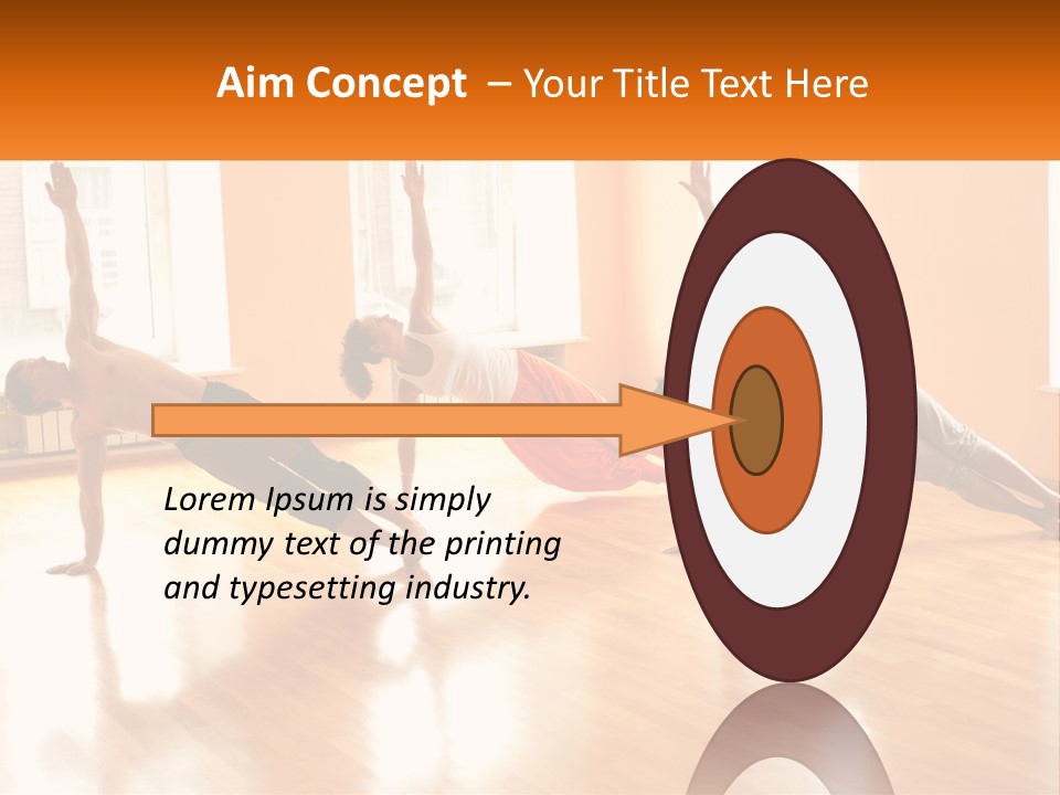 A Group Of People Doing Yoga Poses In A Room PowerPoint Template