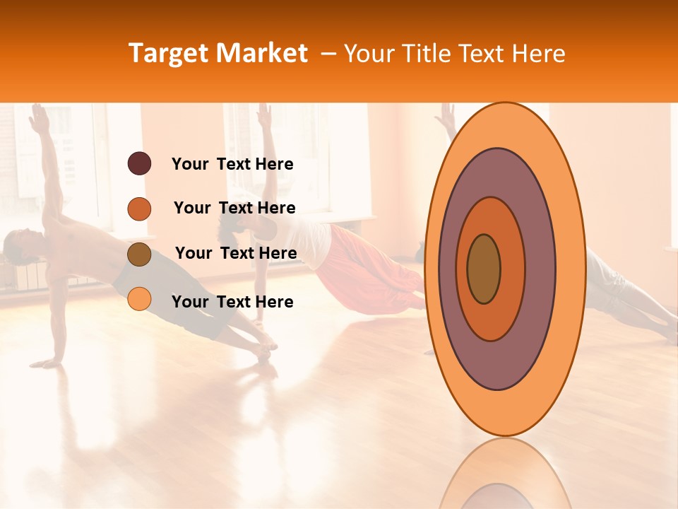 A Group Of People Doing Yoga Poses In A Room PowerPoint Template