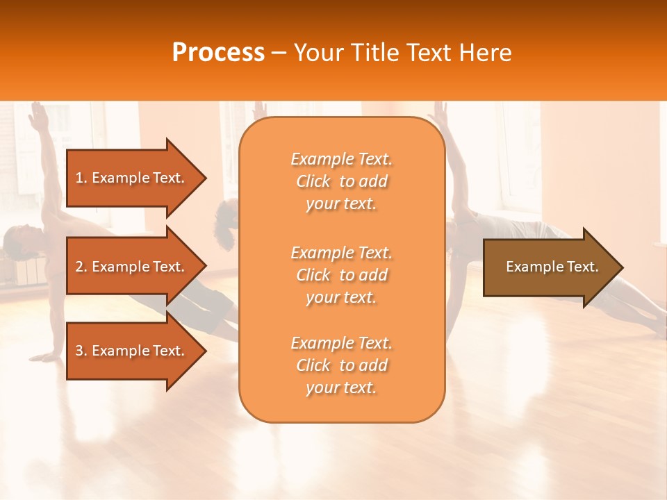 A Group Of People Doing Yoga Poses In A Room PowerPoint Template