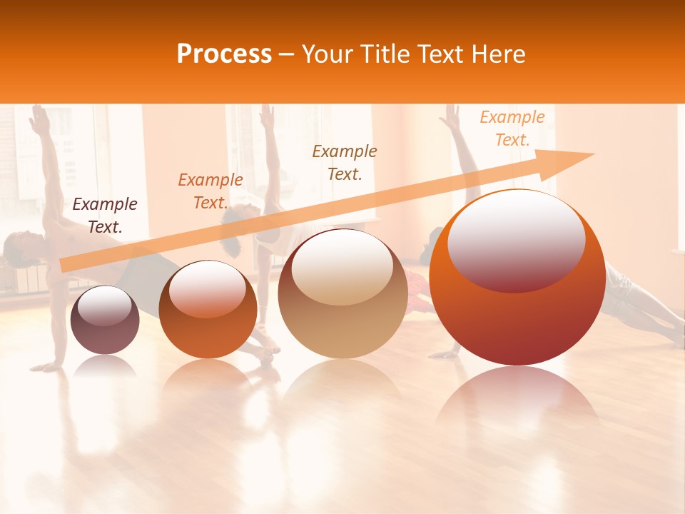 A Group Of People Doing Yoga Poses In A Room PowerPoint Template